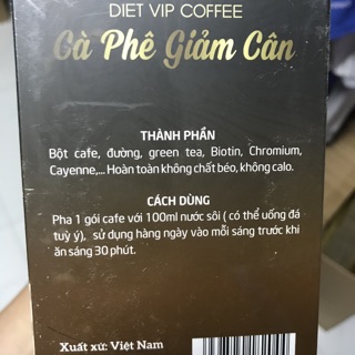 [CHÍNH HÃNG] CÀ PHÊ GIẢM CÂN DIET VIP