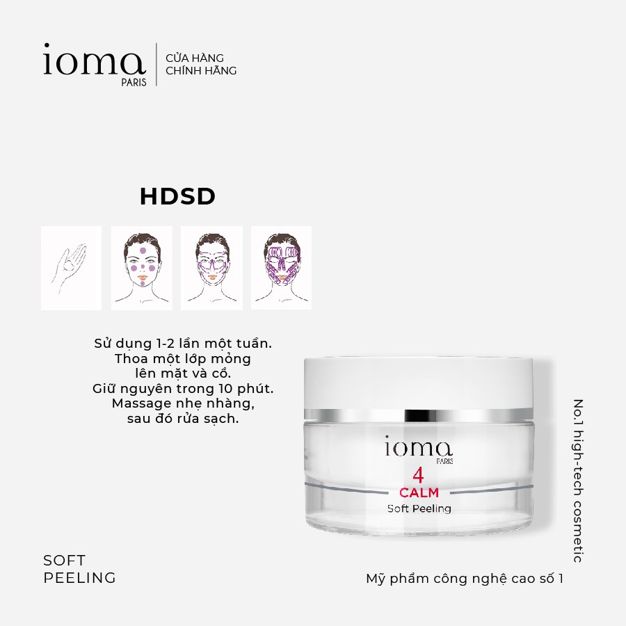 Tẩy da chết cho da nhạy cảm Ioma Paris Soft Peeling - 50ml