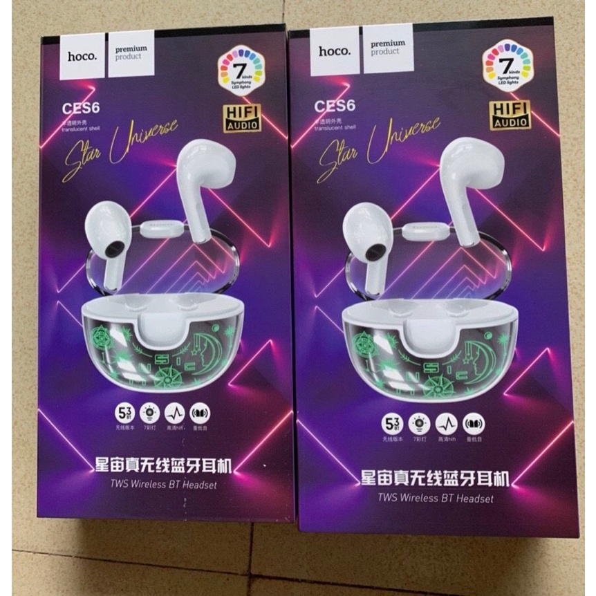 Tai nghe Bluetooth không dây 2 tai nhỏ gọn đốc sạc đổi nhiều màu Hoco V5.13 True Wireless