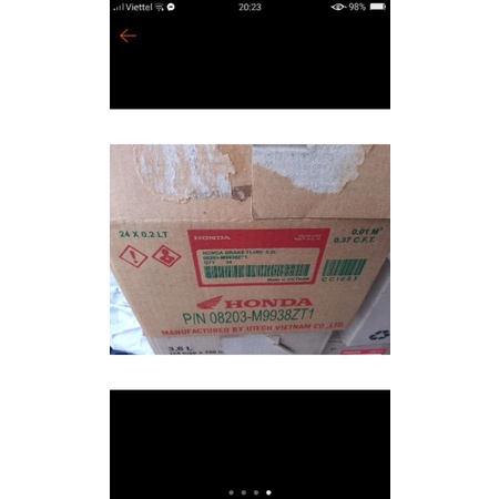 Dầu phanh  chính hiệu honda