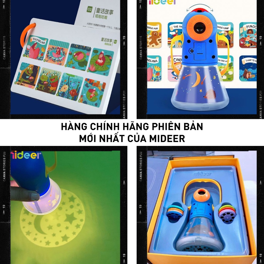 [HÀNG CHÍNH HÃNG] Đèn pin kể chuyện KIDS STORYBOOK TORCH kết hợp đèn ngủ Mideer