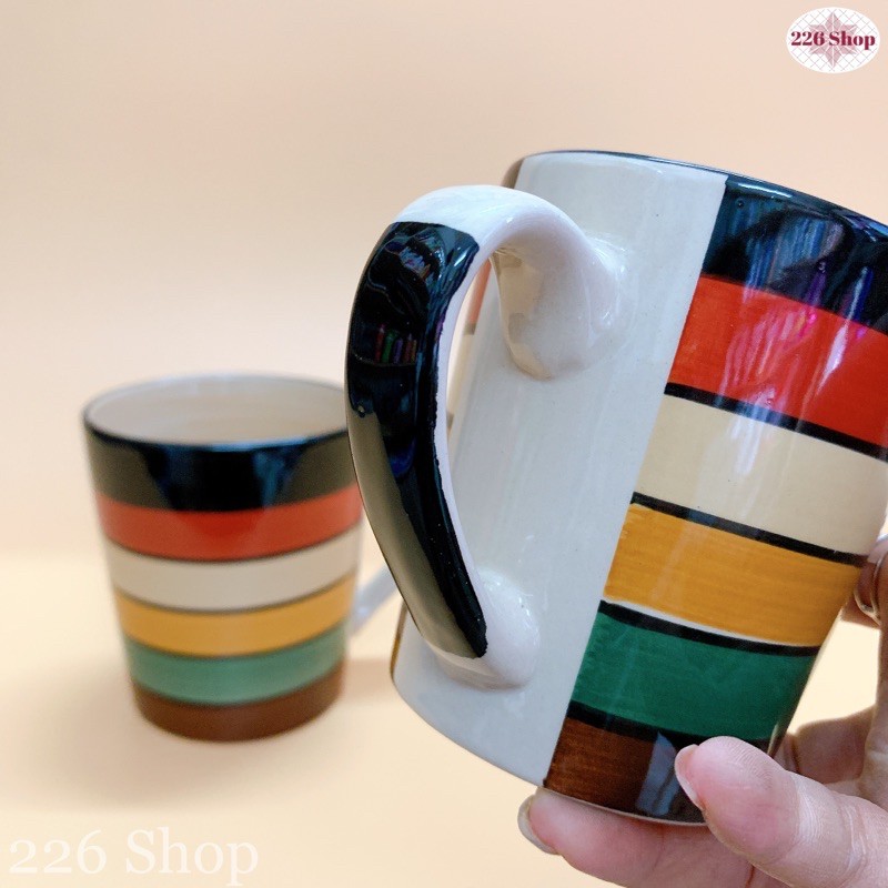 Ly sứ màu sắc cầu vồng[hàng siêu thị có tem]. Hai size:300ml và 550ml | BigBuy360 - bigbuy360.vn