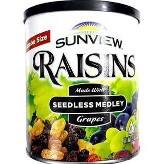 Nho khô Mỹ Sunview Raisins hộp 425gr loại thập cẩm dinh dưỡng, không chất bảo quản Golovinshop