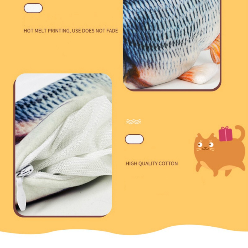 Đồ Chơi Con Cá Nhảy Múa Chạy Điện Cổng Sạc USB Cho Trẻ Em