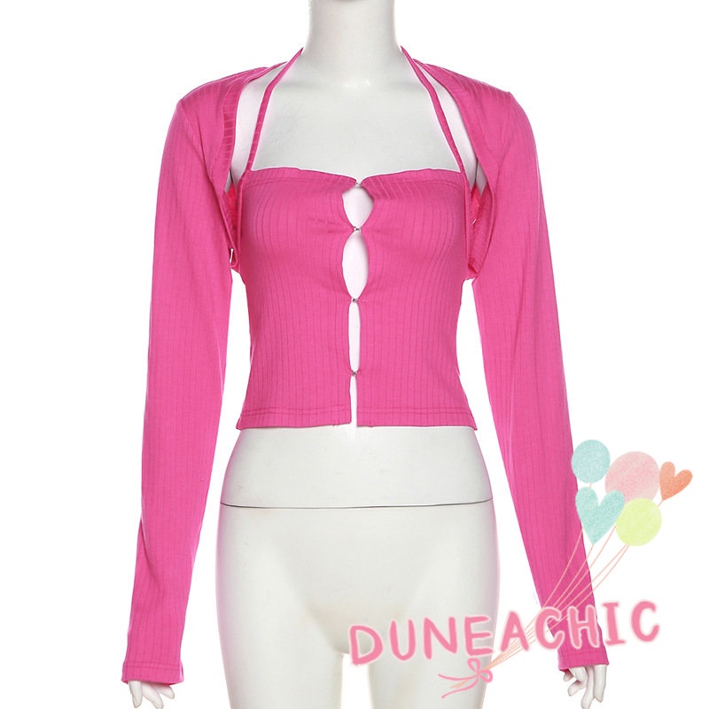 Áo lửng DUNEA tay dài dáng ôm thời trang dành cho nữ