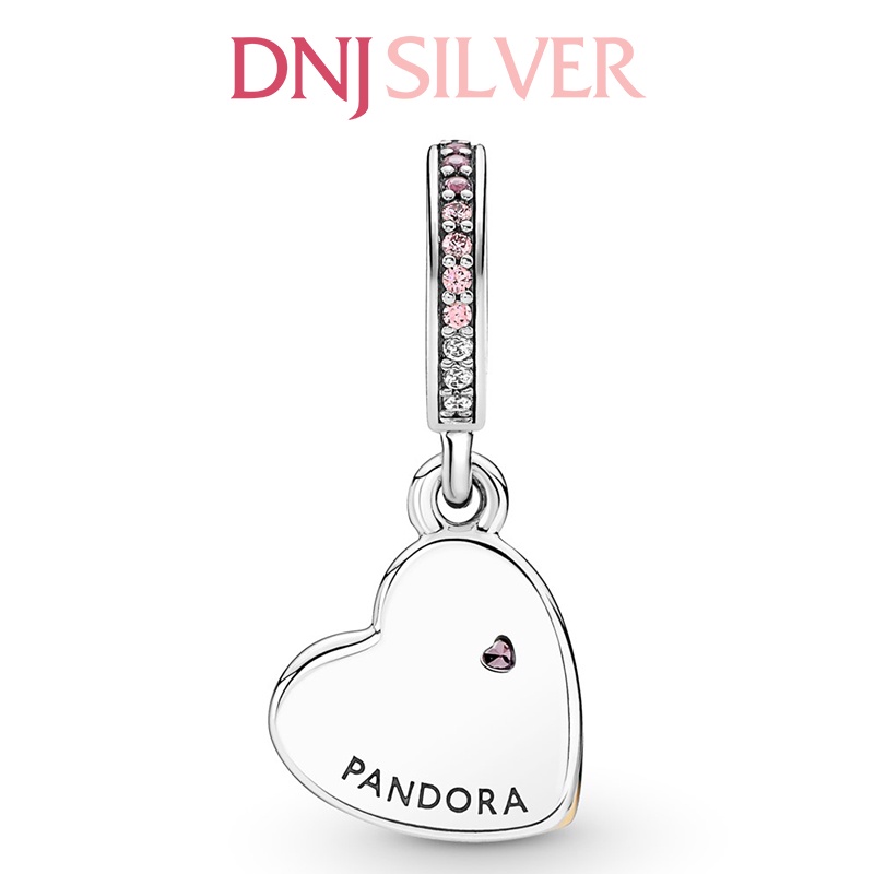 [Hàng cao cấp] Charm bạc 925 cao cấp, hàng chuẩn bạc - Charm Entwined Infinite Hearts Double thích hợp để mix vòng tay