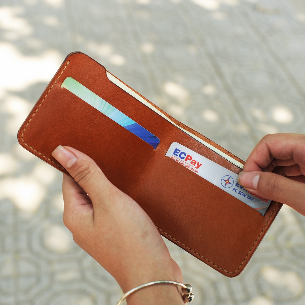 Ví nữ da bò tối giản - Đồ da Handmade - Da bò nhập khẩu - Mino Crafts VI251