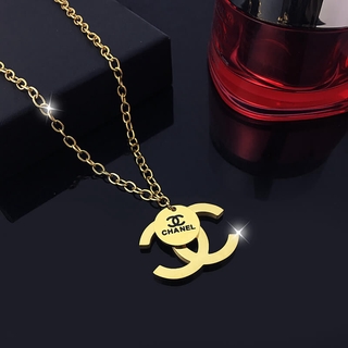 Dây chuyền thép không gỉ 2021 màu vàng thời trang cho nữ