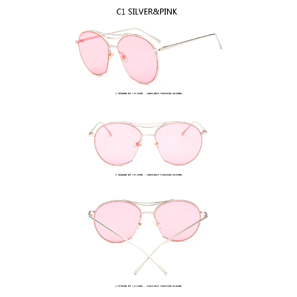 Kính mát Samjune gọng tròn phong cách vintage thời trang cho nữ