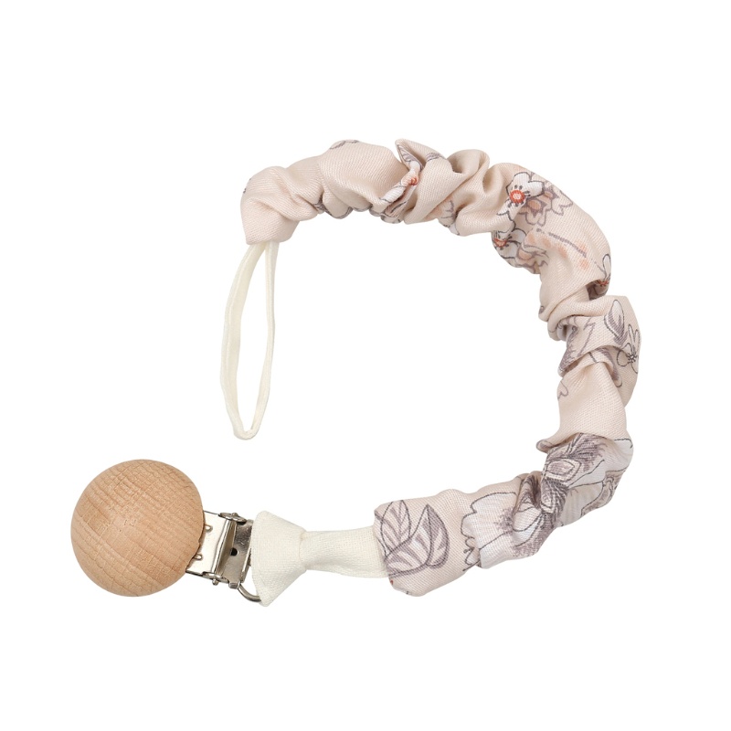 Bankjo Giá Đỡ Núm Vú Giả Kẹp Núm Vú Giả Bằng Cotton Lanh + Dây Đeo Núm Vú Giả Bằng Kim Loại