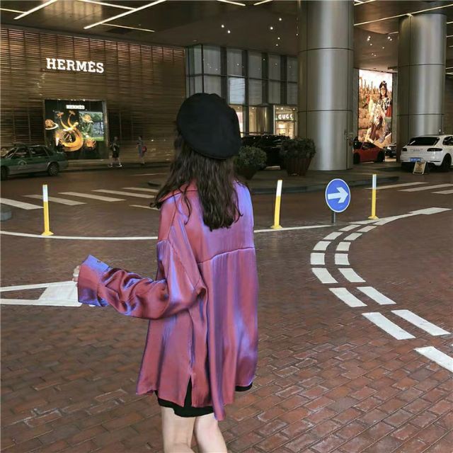 [Mã WASTUP giảm 10% tối đa 30K đơn 99K] ✨ Áo sơ mi satin phi bóng phản quang óng ánh trẻ trung hot trend unisex | BigBuy360 - bigbuy360.vn