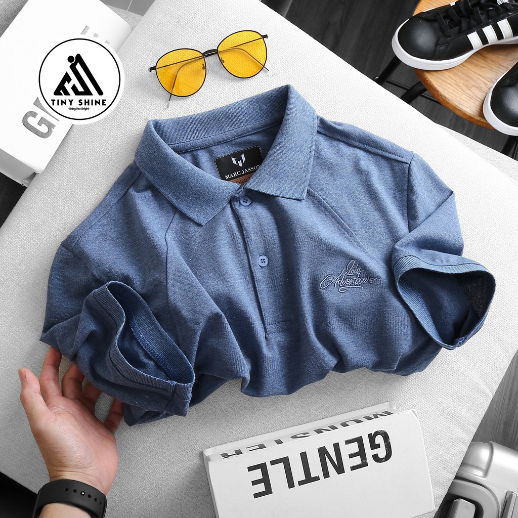 Áo Thun Cotton Cổ Polo Ngắn Tay Trời Trang Lịch Lãm Hiện Đại Thoáng Mát Adventure (TinyShine)