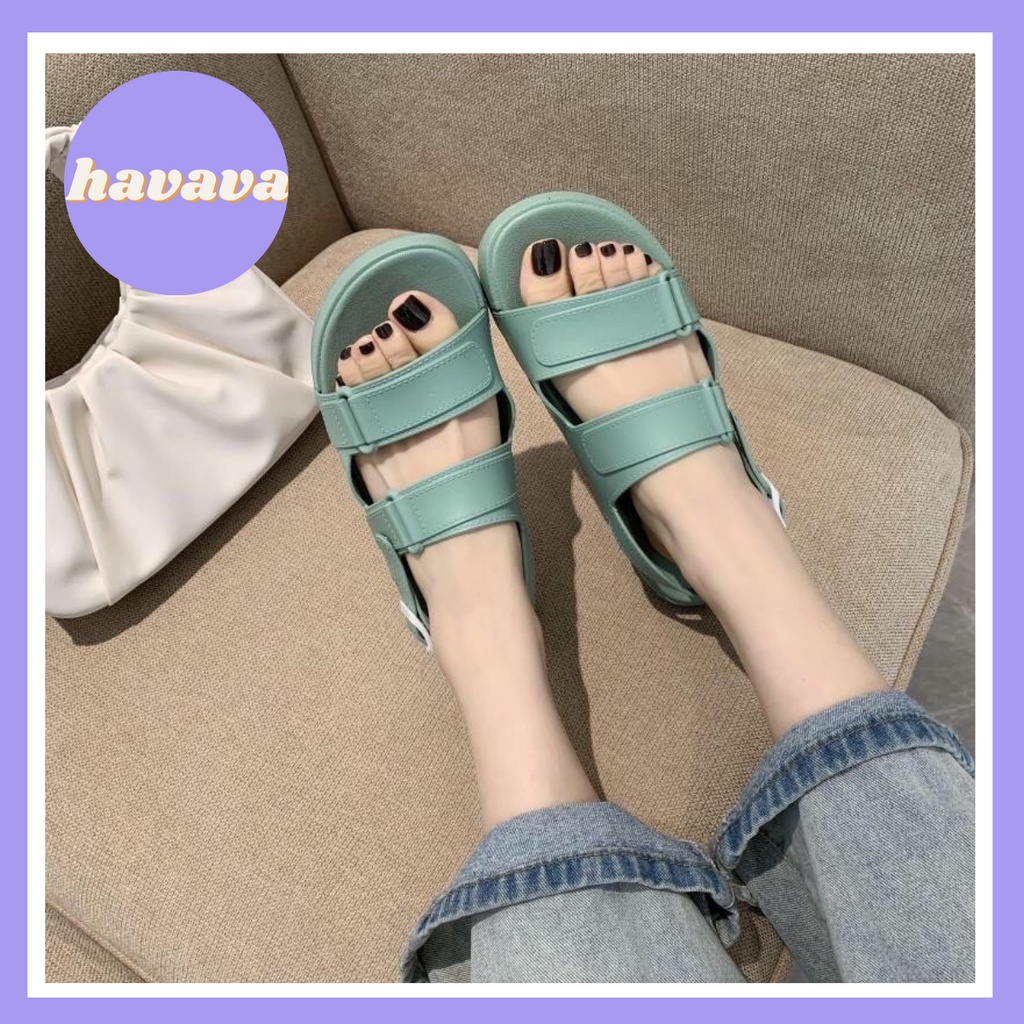 Sandal nữ đi học đế cao 3 phân ulzzang đẹp HAVAVA SD001