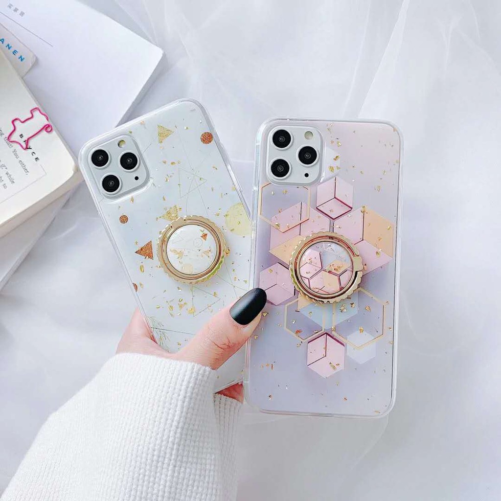 Ốp điện thoại có nhẫn đỡ móc ngón tay cho iphone 11 11pro 11promax 7 8 x xr xsmax iphone 12