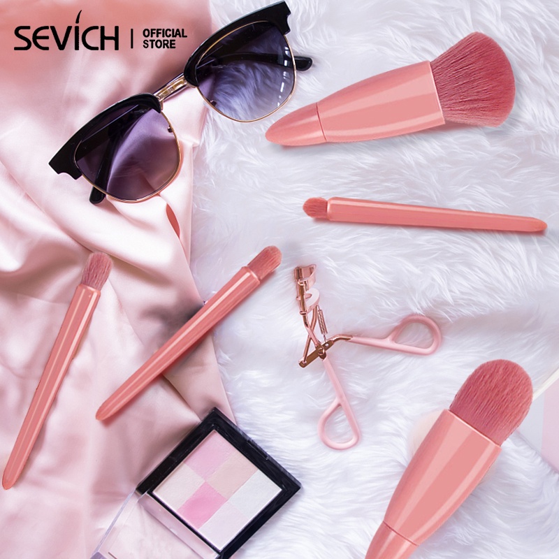 SEVICH Set 5 cọ trang điểm thiết kế nhỏ gọn tiện dụng