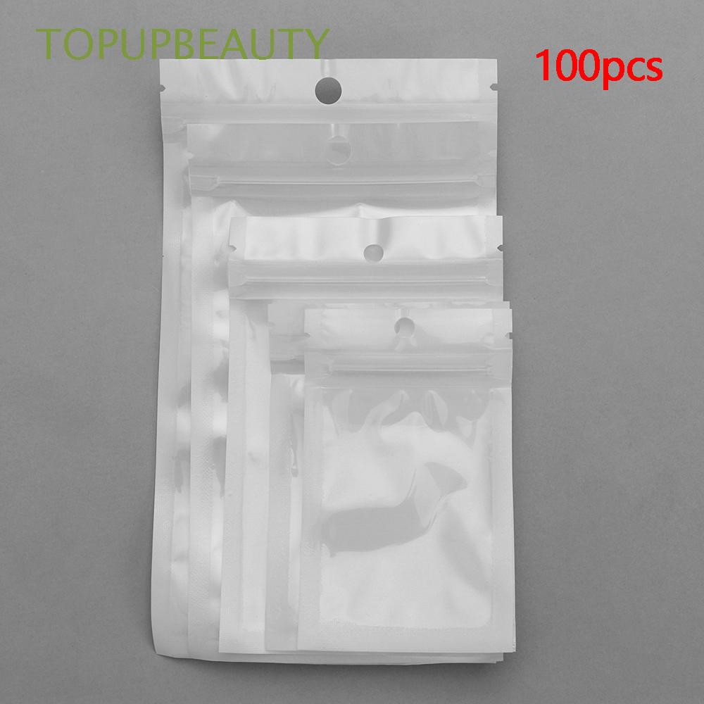 Bộ 100 Túi zip đựng đồ dùng an toàn có đục lỗ treo tiện lợi