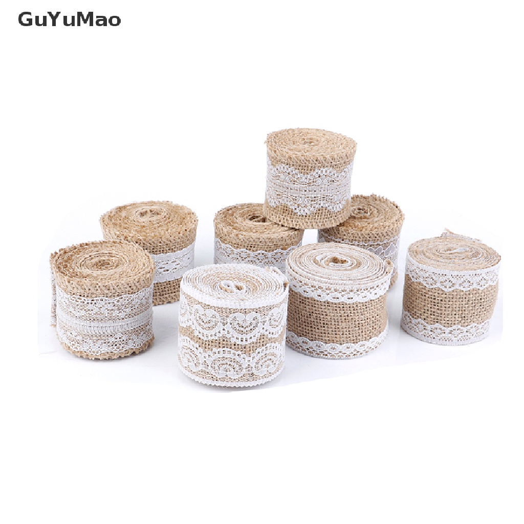 Cuộn Ruy Băng Ren Trắng Dài 2 Mét Dùng Trang Trí Tiệc