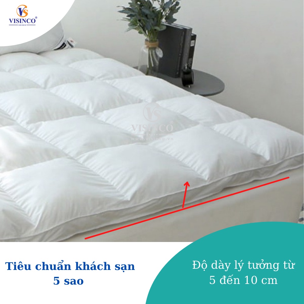 Nệm Tăng Tiện Nghi Microfiber T233 Cao Cấp Tấm Topper Làm Mềm Nệm bồng bềnh như khác sạn 5 sao