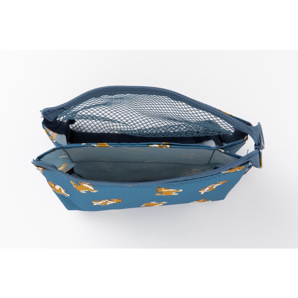 Túi Đựng Đồ Cá Nhân Mang Đi Du Lịch ARTBOX Hàn Quốc In Hình Chú Chó Shiba Màu Xanh Blue