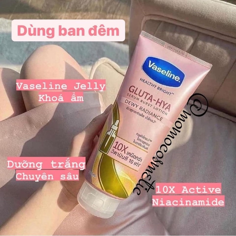 Dưỡng thể trắng da Vaseline Gluta-Hya Serum Burst Lotion