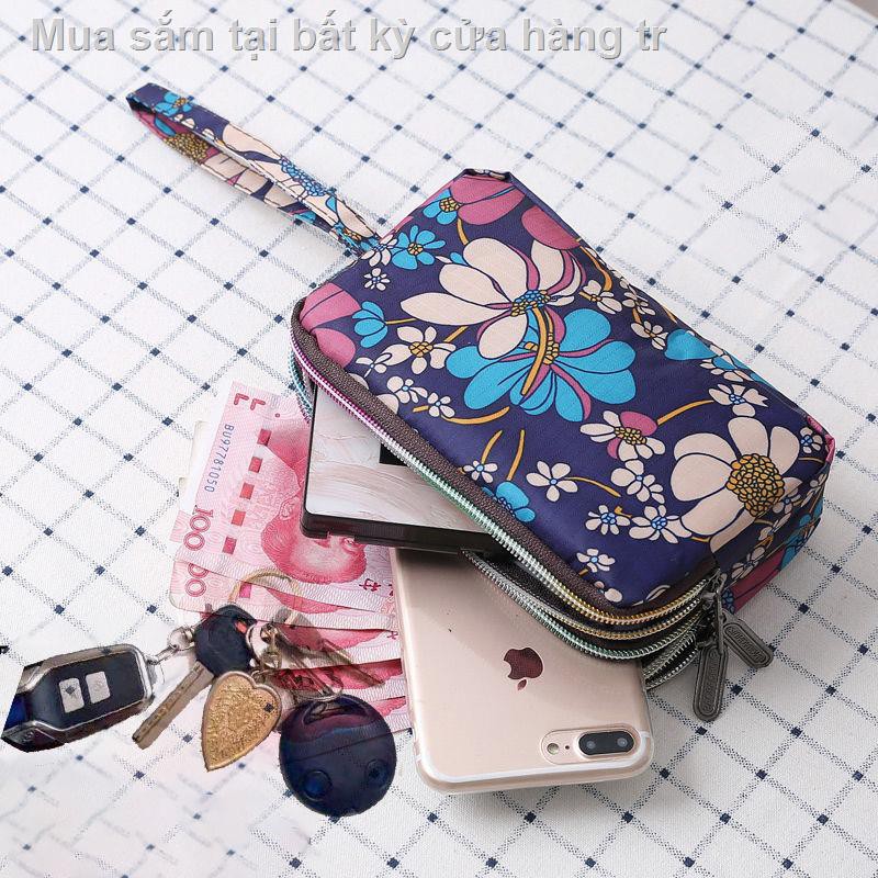 Túi cầm tay nữ nhỏ đựng tiền điện thoại ví vải dễ thương ly hợp dài đơn giản có thể để di động