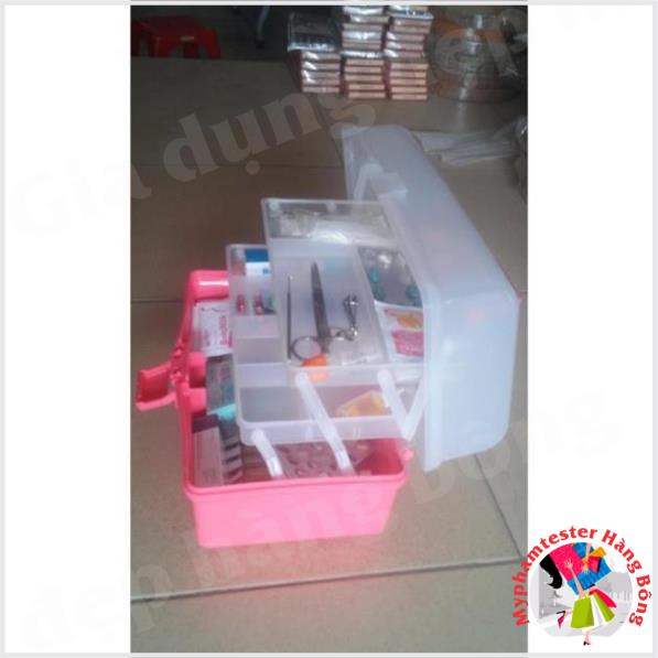 Tủ thuốc gia đình 3 ngăn dựng lọ móng chân mỹ phẩm đa năng