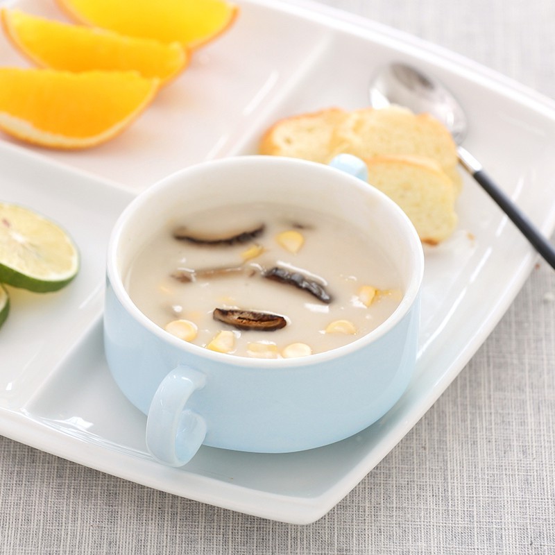 Bát sứ ăn dặm hình cốc 2 tai - Nhiều màu