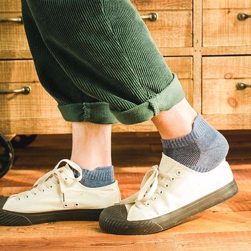Vớ cotton cổ thấp màu sắc đơn giản dễ phối đồ thời trang cho nam
