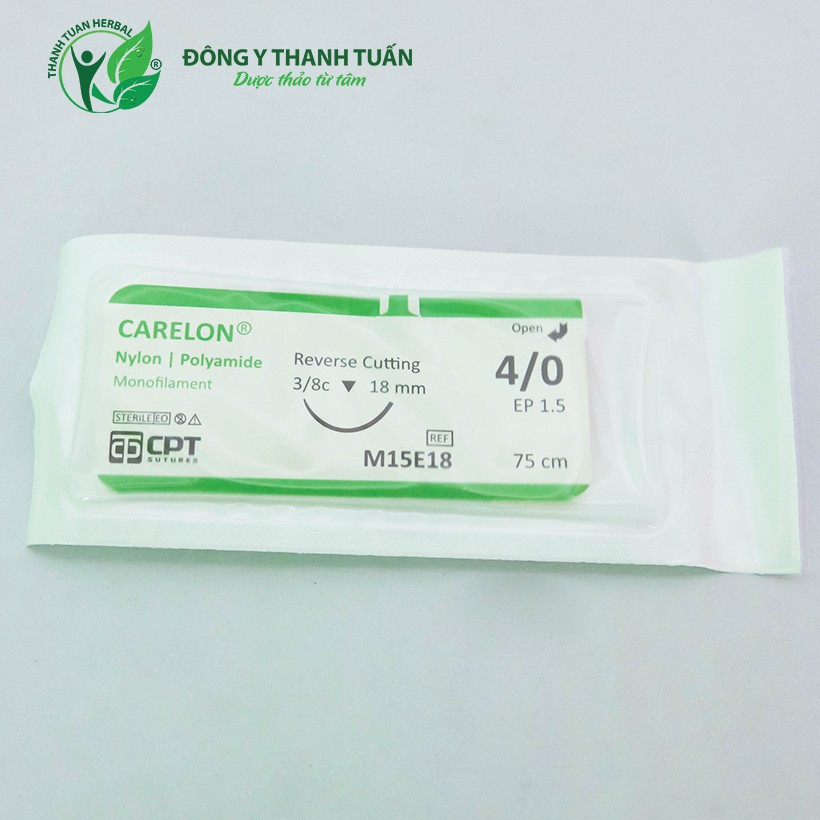 [Lẻ] 01 Tép Chỉ Phẫu Thuật CPT CARELON Nylon – Polyamide Số 3/0 &amp; Số 4/0