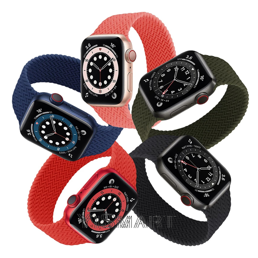 Dây Đeo Silicon Cho Đồng Hồ Thông Minh Apple Watch 6 Se 44mm 40mm Kích Thước 5 4 3 2 1 38mm 42mm