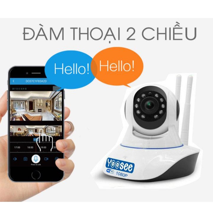 Camera wifi yoosee 3 râu , 2.0Mpx, 360° - cảm biến chuyển động , đàm thoại 2 chiều , bảo hành chính hãng | BigBuy360 - bigbuy360.vn