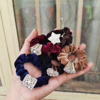 Cột tóc vải nhung thời trang nữ thun 5cm (được chọn mẫu)