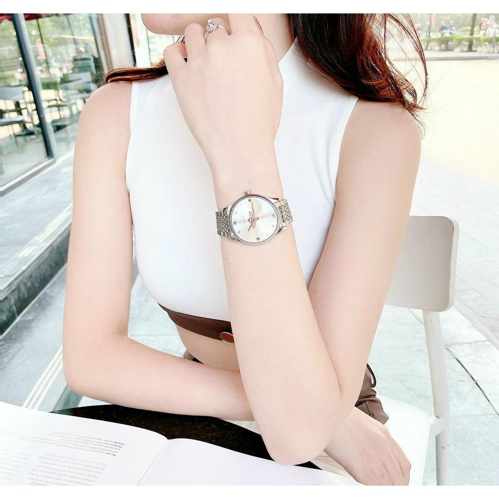 Đồng hồ nữ Guci G-Timeless Quartz Silver Dial Ladies Watch YA1264153, full box, Luxury diamond watch