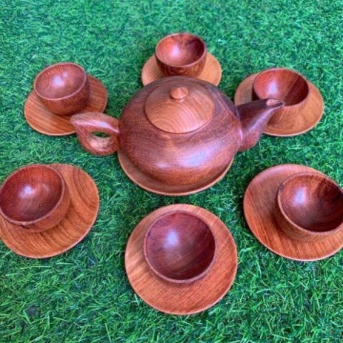 Bộ ấm chén gỗ - Ấm chén - gỗ Hương