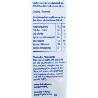 Sữa tiệt trùng Vinamilk bịch 220ml