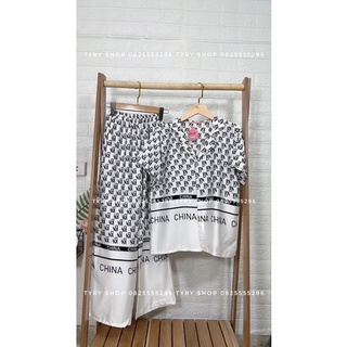 Bộ ngủ pyjama tyry quần dài china
