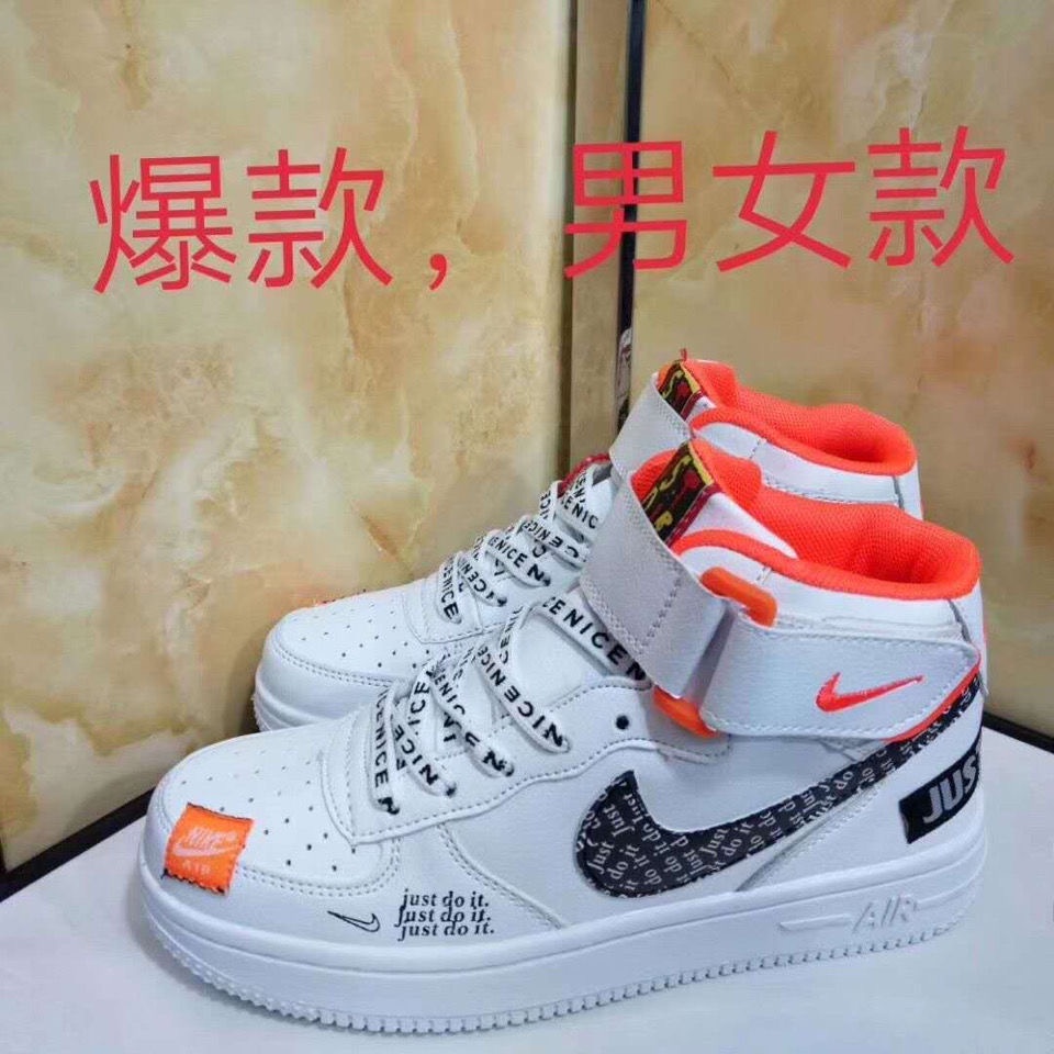 Giày Thể Thao Nk Air Force One 1 Just Do It Af1 Màu Trắng Đen 80884
