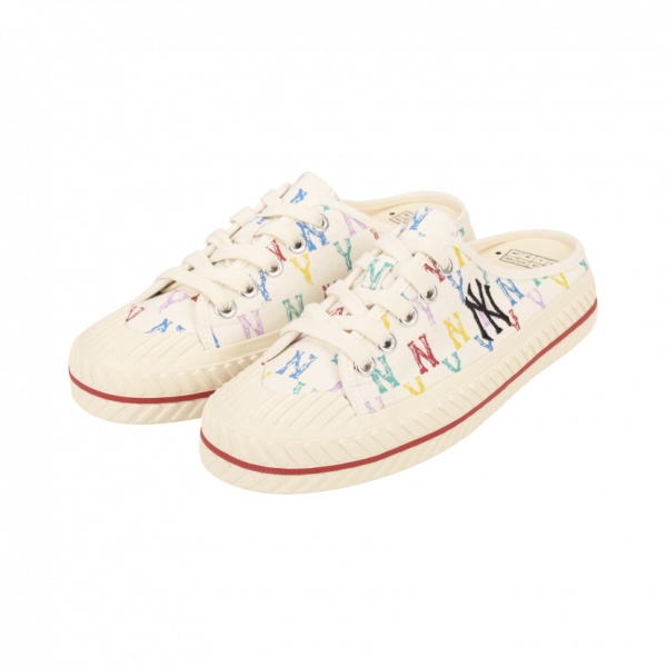 Giày MLB Playball Mule Monogram NY White 32SHSM111-50W - Hàng Chính Hãng - Bounty Sneakers