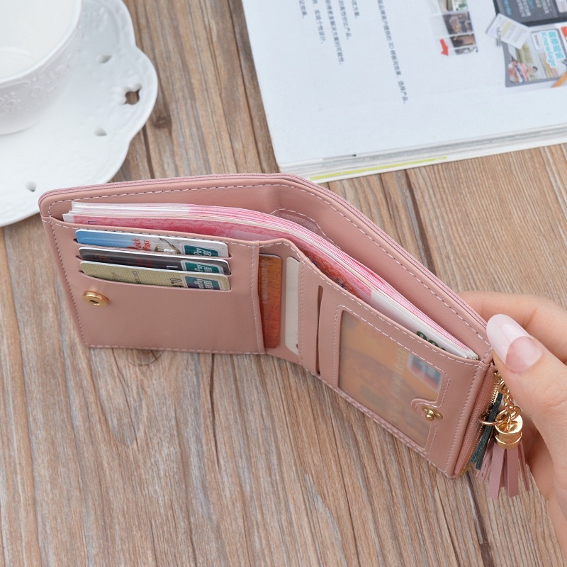 Ví Gập Cầm Tay Phối Màu Nhiều Ngăn Tiện Ích ( Mã C-1030 )