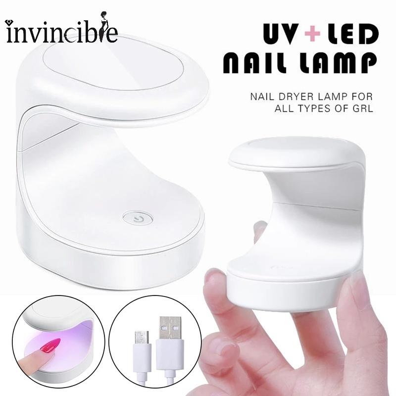 Đèn UV Hong Khô Móng Tay Hình Vỏ Trứng Sạc Cổng USB Tiện Dụng