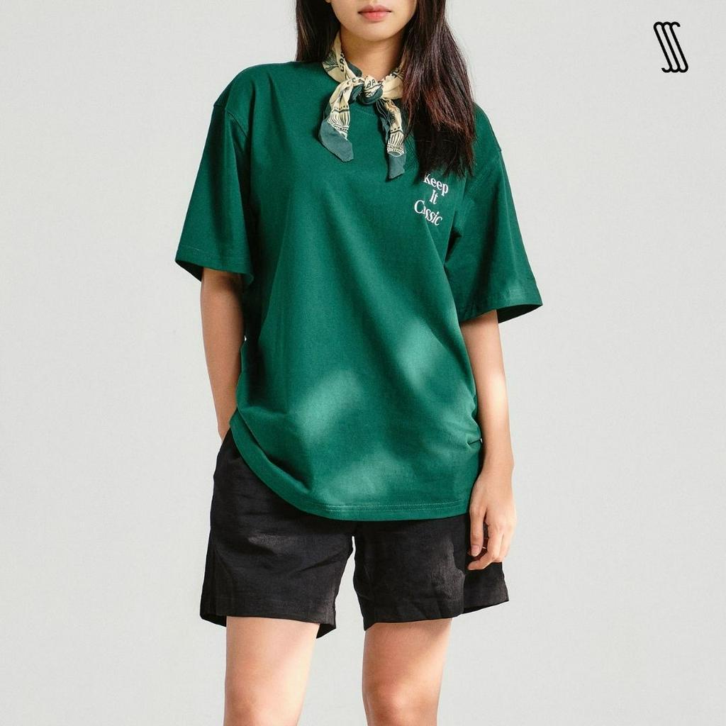 Áo thun cổ tròn nam nữ SSSTUTTER dáng loose in hình thoáng mát 3 màu KEEP IT CLASSIC TEE
