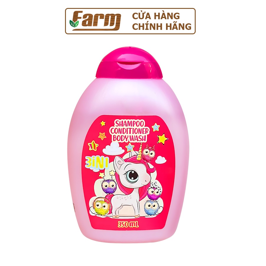 Sữa Tắm Gội Xả Em Bé Unicorn 3in1 350ml