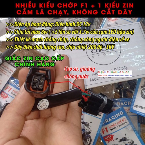 Winner X - Bộ mạch sẵn giắc zin tạo chớp stop F1 nhiều kiểu + 1 zin