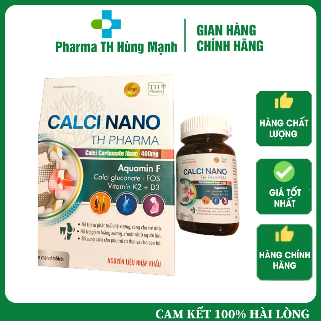 Thực Phẩm Bổ Sung Canxi Calci  Nano – Th Pharma 400mg Hộp 30 Viên Nén
