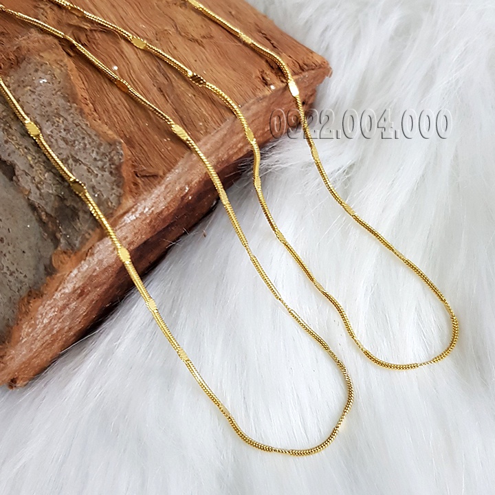 Dây chuyền trụ tròn dập khúc mạ vàng DZ1806