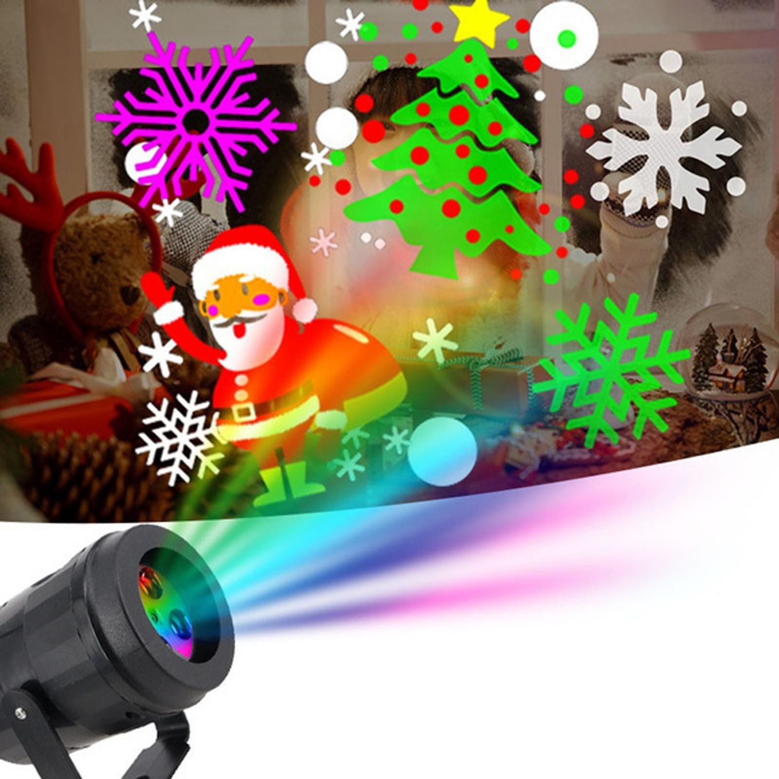 Đèn Led Chiếu Laser 16 Họa Tiết Dùng Trang Trí Giáng Sinh