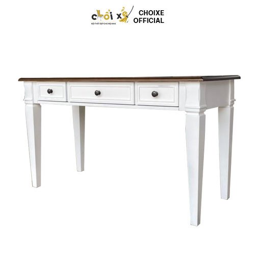 Bàn Làm Việc Eden White Writing Table - Chổi Xể