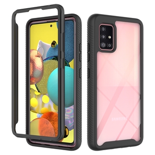 Ốp Lưng Trong Suốt Kèm Khung Chống Trượt Cho Samsung Galaxy A71 5g A51