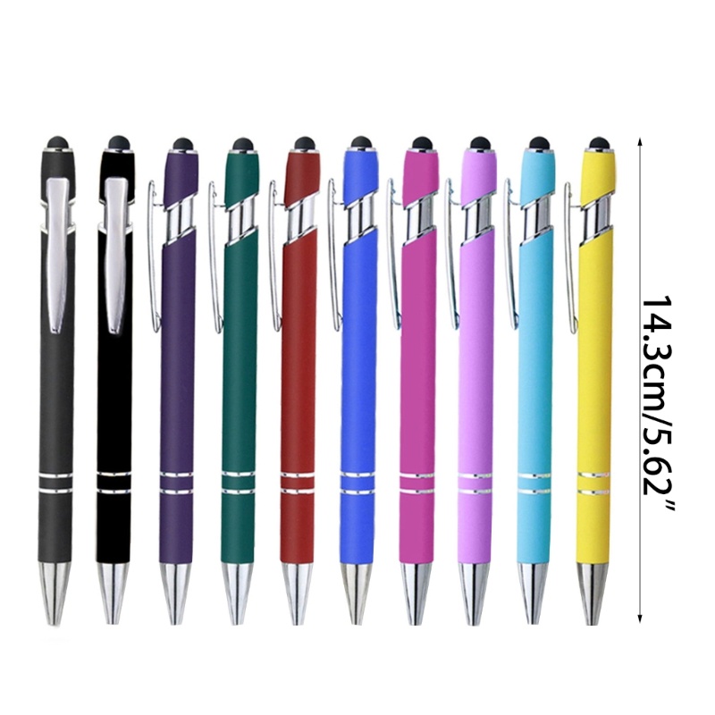 Set 10 Bút Bi Cảm Ứng Bằng Kim Loại Cho Nam &amp; Nữ