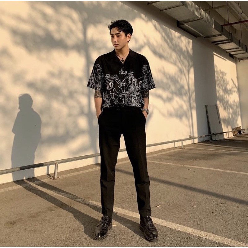 áo mơ mi tay lỡ BLACK RUTHLESS MENDE unisex | BigBuy360 - bigbuy360.vn